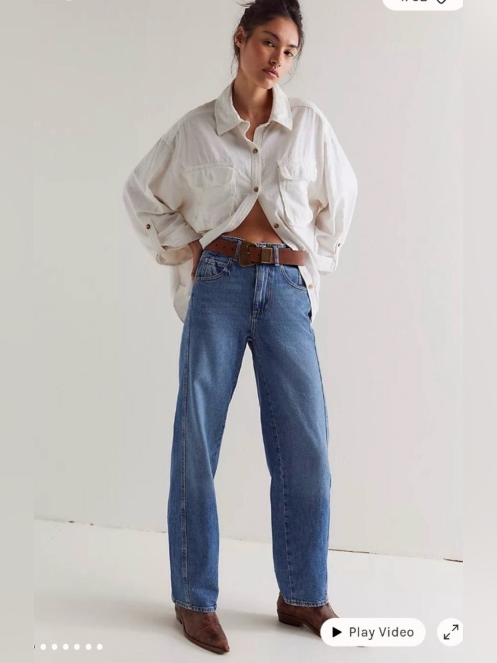 Free People We the Free Aster Straight Leg Jeans - high rise size 28